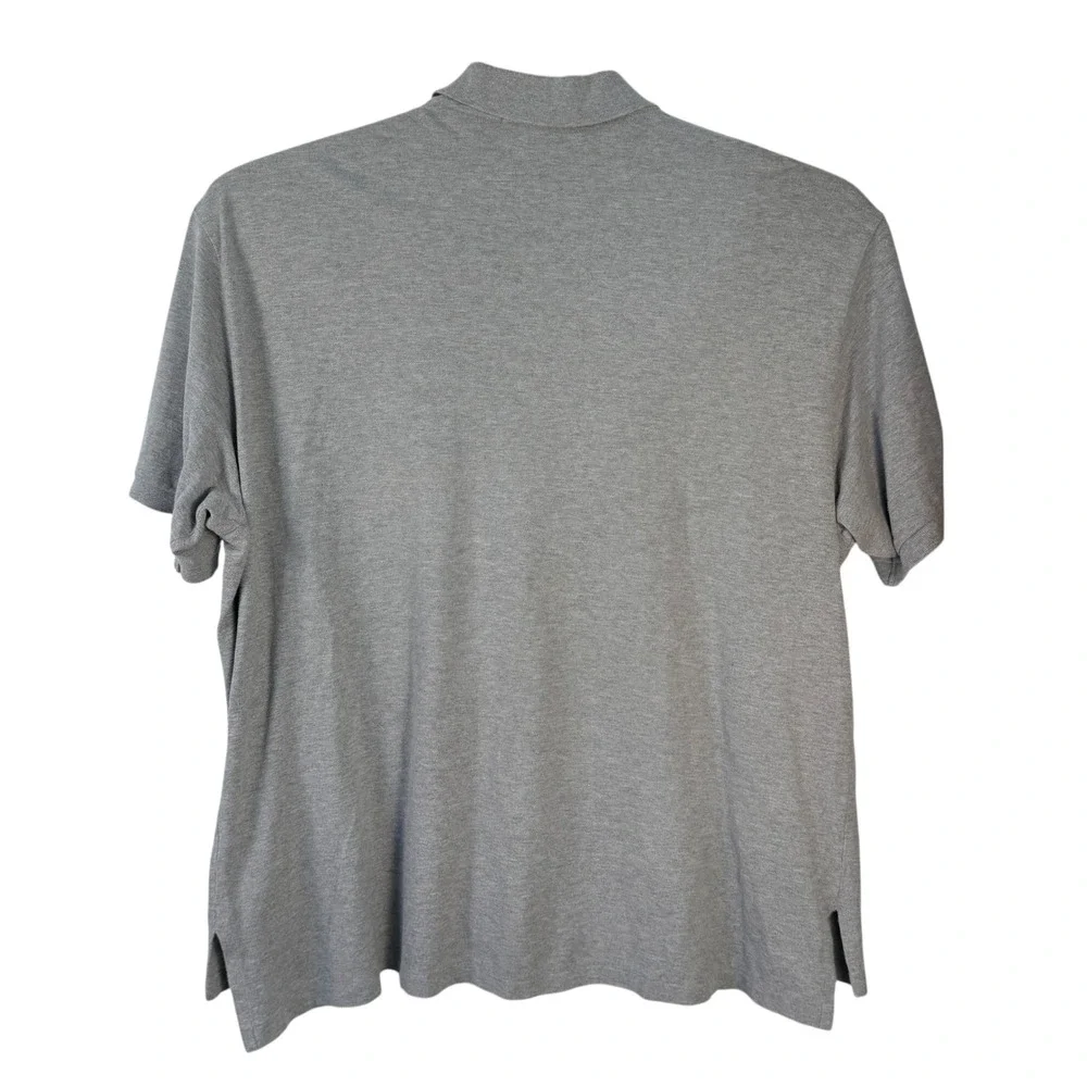 Polo Ralph Lauren Polo Shirt Mens 3XB Grey Solid Cotton Big & Tall Classic Pony